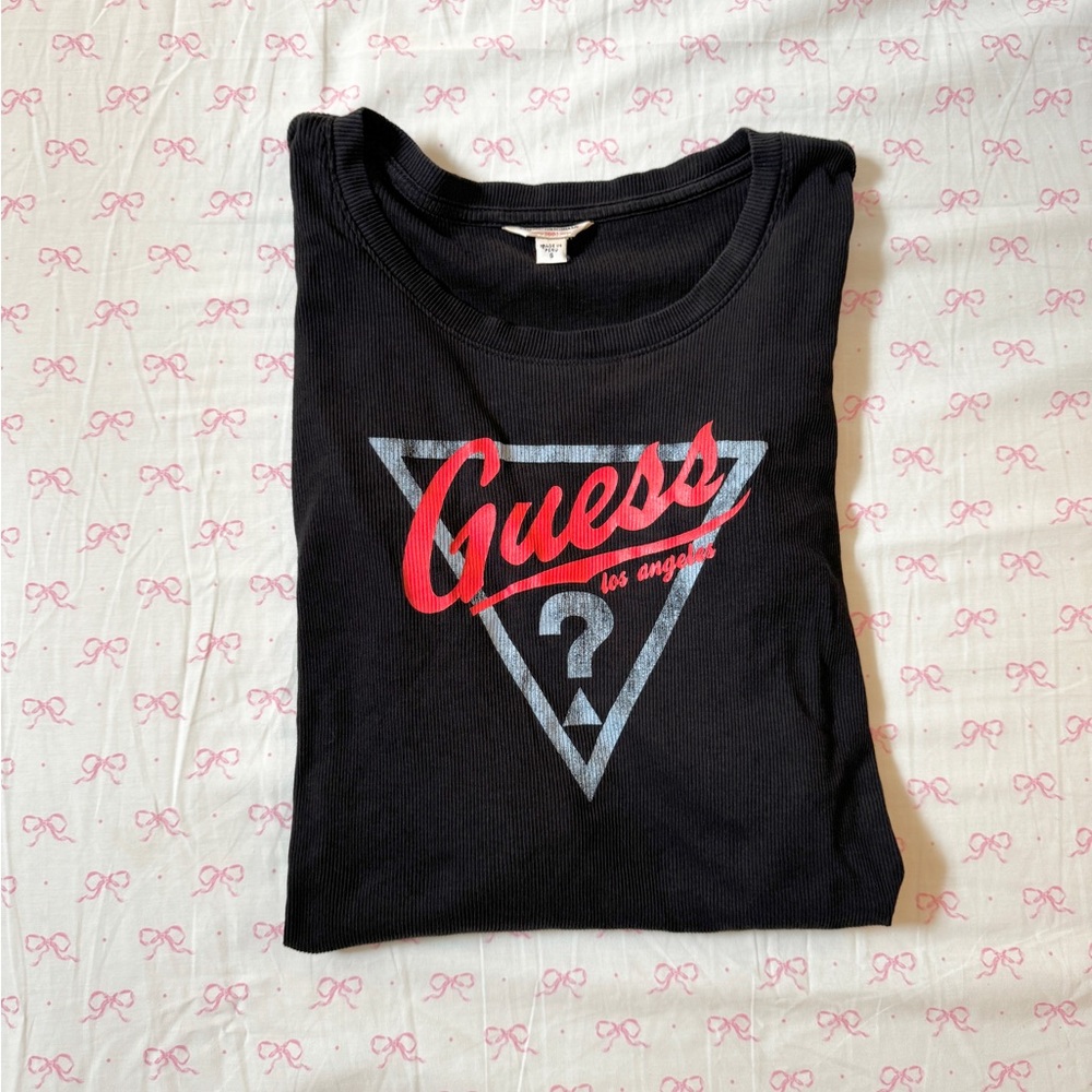 Guess Icon Ribbed Tee - Picture 2 of 5